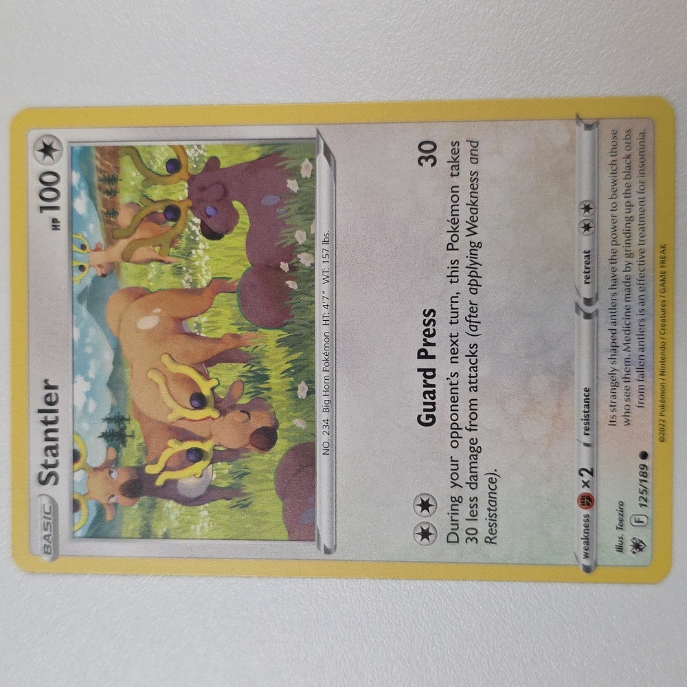 Pokemon Stantler Trading Card